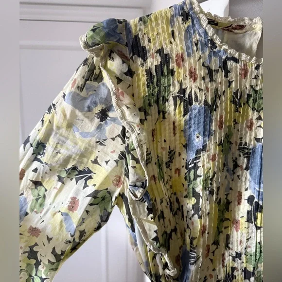 Aritzia Wilfred | La Bohème | Yellow Floral Elia Dress | Size Medium - Picture 4 of 16